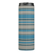 Gestreept blauw grijs thermosbeker (Achterkant)