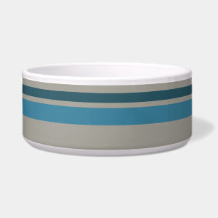 Gestreept blauw grijs voerbakje