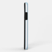 Gestreept Blauw Wit Custom Monogram iPhone hoesje (Achterkant/rechts)
