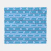 Gestreept bloem fleece deken (Voorkant (Horizontaal))