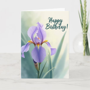 Gestreept Bloem Kunstkaart Kaart