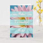 Gestreept Bloem Moederkaart Kaart (Gele Bloem)