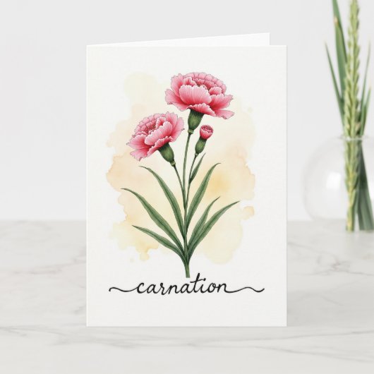 Gestreept bloemenkunstkaart kaart (Voorkant)