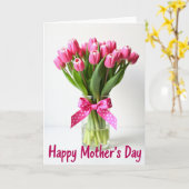 Gestreept Boeket Bloemen Kaart (Gele Bloem)