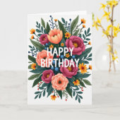 Gestreept Boeket Boeketkaart Kaart (Gele Bloem)