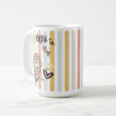 Gestreept Boho Bloemendesign Het Is Oké Om Om Hulp Koffiemok (Voorkant links)