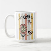 Gestreept Boho Bloemendesign Het Is Oké Om Om Hulp Koffiemok (Links)