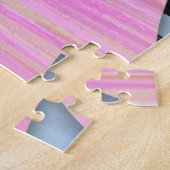 Gestreept Bomen Winter Landschap Scene Legpuzzel (Zijkant)