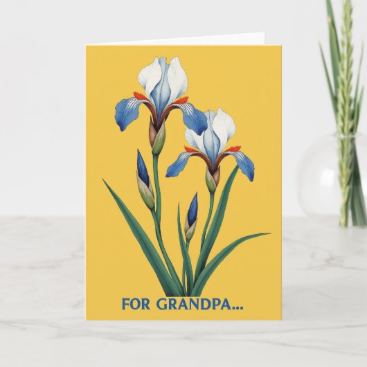 Gestreept botanisch hommagekaart kaart (Voorkant)