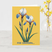 Gestreept botanisch hommagekaart kaart (Gele Bloem)
