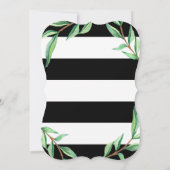 gestreept botanisch | Uitnodiging voor verjaardags (Achterkant)