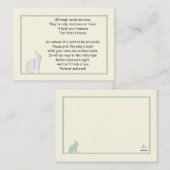 Gestreept Bunny Baby shower Boekgedicht - Kaart in (Voorkant / Achterkant)