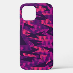 Gestreept Camouflage: Abstract Geometrisch Patroon iPhone 12 Hoesje