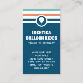 Gestreept chique ballon Visitekaartje (Achterkant)