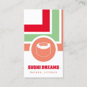 Gestreept chique sushi Visitekaartje (Voorkant)
