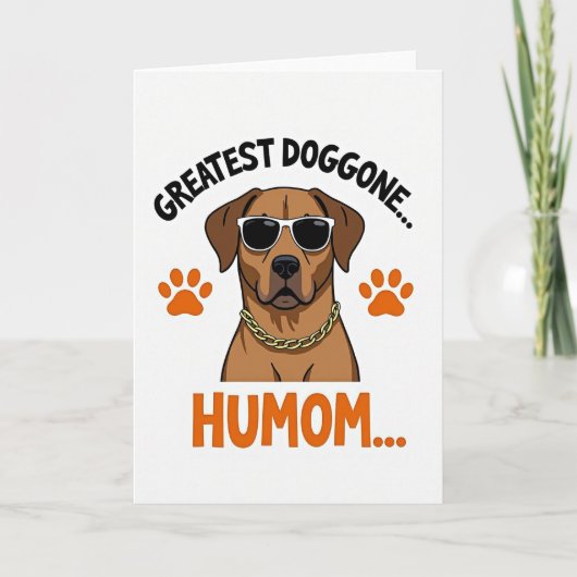 Gestreept Coolle Hond Humom Kaart (Voorkant)