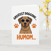 Gestreept Coolle Hond Humom Kaart (Gele Bloem)