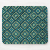 Gestreept Diamanten - Turkoois Muismat (Voorkant)