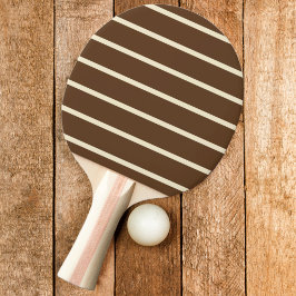 Gestreept diep bosbruine kleur tafeltennisbatje