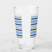 GESTREEPT DONKERBLAUW EN HEMELBLAUW GLAS (Links)