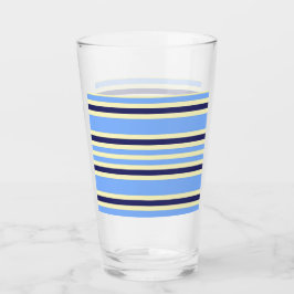 GESTREEPT DONKERBLAUW EN HEMELBLAUW GLAS