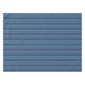 Gestreept effen patroon retro blauw tafelkleed (Voorkant (Horizontaal))