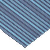 Gestreept effen patroon retro blauw tafelkleed (Gekanteld)