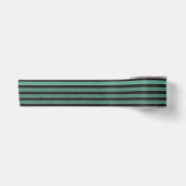 Gestreept effen patroon retro groen satijnen lint (Voorkant)