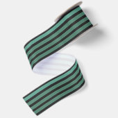 Gestreept effen patroon retro groen satijnen lint (Achterkant)