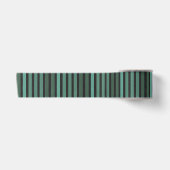 Gestreept effen patroon retro groen satijnen lint (Voorkant)