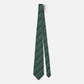 Gestreept effen patroon retro groen stropdas (Voorkant)