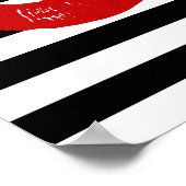 gestreept en lip, , mooi, poster (Hoek)