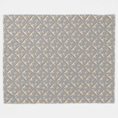 Gestreept fleur de lis patroon fleece deken (Voorkant (Horizontaal))