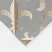 Gestreept fleur de lis patroon fleece deken (Hoek)