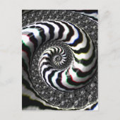 Gestreept Fractal van Strepen Spiraalvormig Briefkaart (Voorkant)