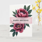 Gestreept Fuchsia Bloem Kaart (Gele Bloem)