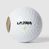 Gestreept geïnitialiseerd fairway golfballen (Logo)