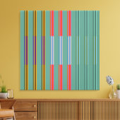 Gestreept Gepersonaliseerd - Verpakt Canvas Afdruk (Insitu (Woonkamer))