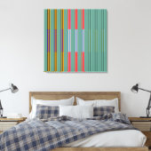 Gestreept Gepersonaliseerd - Verpakt Canvas Afdruk (Insitu (Slaapkamer))