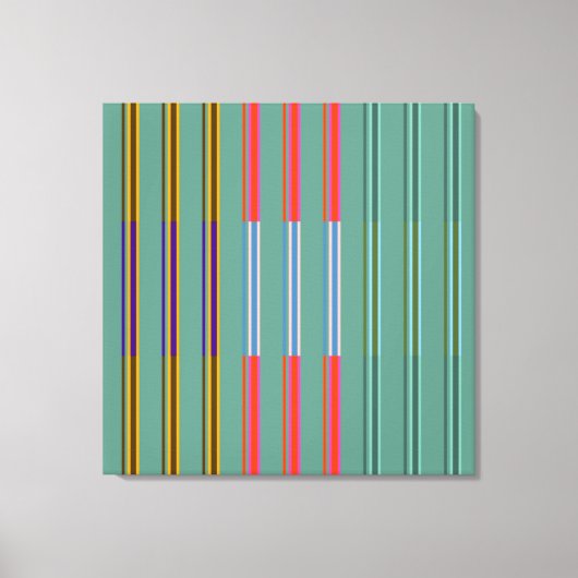 Gestreept Gepersonaliseerd - Verpakt Canvas Afdruk (Voorkant)