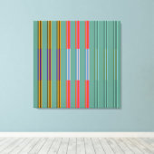 Gestreept Gepersonaliseerd - Verpakt Canvas Afdruk (Insitu (Houten vloer))