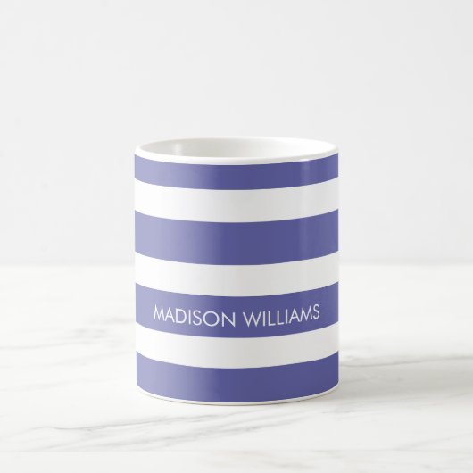 Gestreept gepersonaliseerde koffiekopje koffiemok (Center)