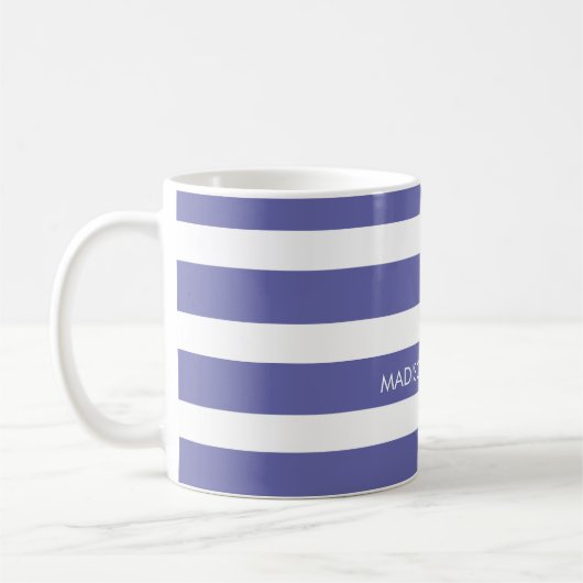 Gestreept gepersonaliseerde koffiekopje koffiemok (Links)