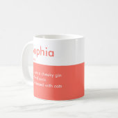 Gestreept gepersonaliseerde koffiemok (Voorkant links)