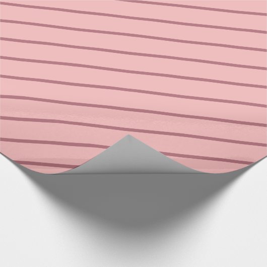 Gestreept Glanzend Roos Goud Beste Kerstcadeau Cadeaupapier (Hoek)