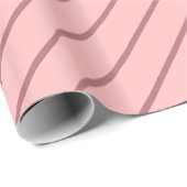 Gestreept Glanzend Roos Goud Beste Kerstcadeau Cadeaupapier (Rol Hoek)