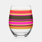 Gestreept glas – goud, rood en magenta (Voorkant)
