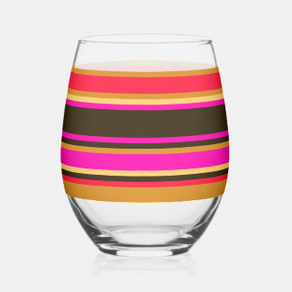 Gestreept glas – goud, rood en magenta