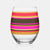 Gestreept glas – goud, rood en magenta (Rechts)
