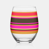 Gestreept glas – goud, rood en magenta (Links)